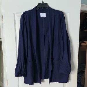 Linen Blend Oversized Blazer
